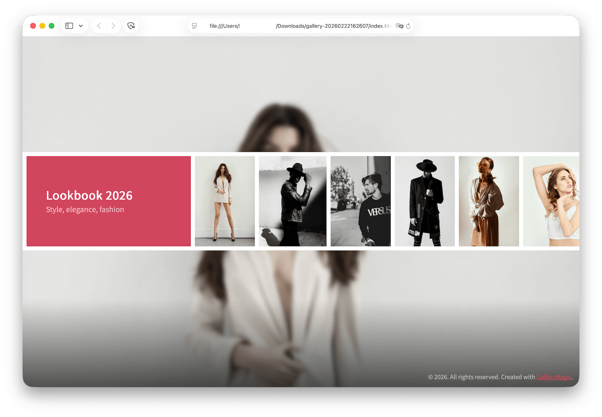 Screenshot of the new Strip theme